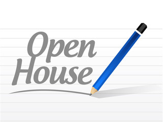 open house message sign illustration