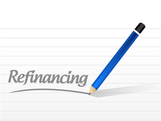 refinancing message sign illustration
