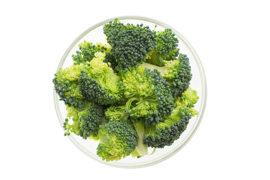 broccoli in a glass bowl