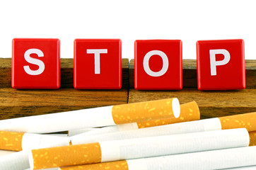 No Smoking Campaign Banner isolated on White Background.