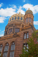 Fototapeta na wymiar Berliner Neue Synagoge in der Oranienburger Straße