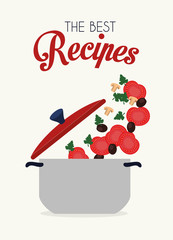 Kitchen design, vector illustration.