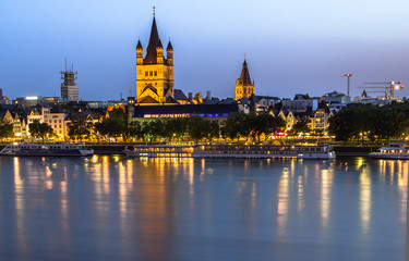 Fototapeta premium Great St. Martin Church and Tower of City Hall, Cologne