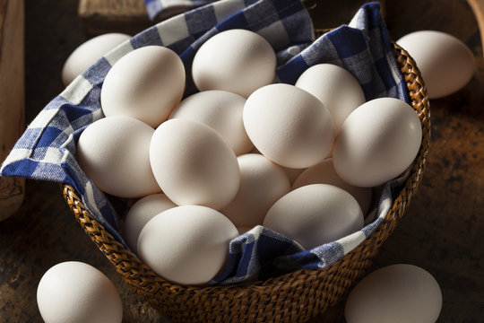 Raw Organic White Eggs