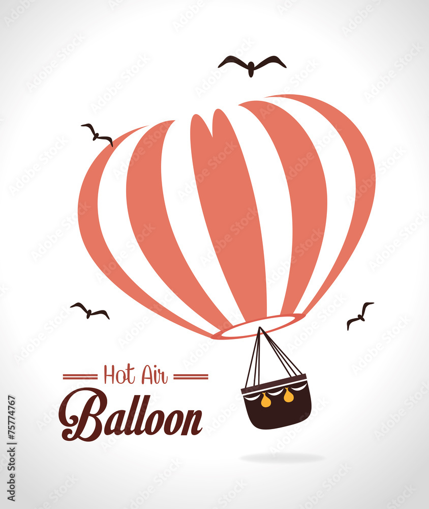 Wall mural airballoon design over white backgroundvector illustration