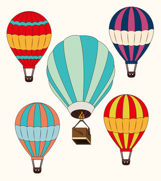 Airballoon design over white backgroundvector illustration
