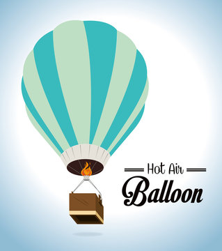 Airballoon design over blue backgroundvector illustration