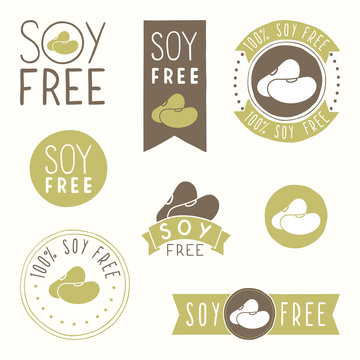 Soy free hand drawn labels.