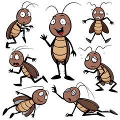 Vector illustration of Cartoon Cockroach