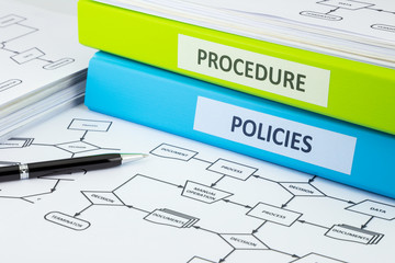 Policies and procedure documents for business - obrazy, fototapety, plakaty