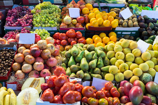Various fruits on spanish market