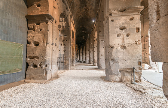 Corridor inside the Colosseum, Rome - Italy