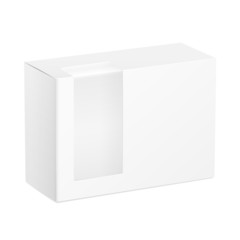 Fototapeta premium Opakowanie kartonowe z przezroczystym okienkiem z tworzywa sztucznego