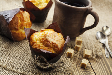 Muffins and coffee