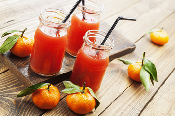 Juice and tangerines