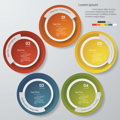 Design clean number banners template. Vector.