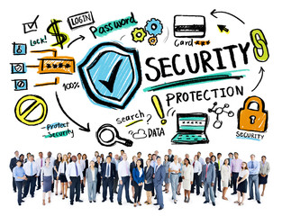 Ethnicity Business People Security Protection Corporate Concept