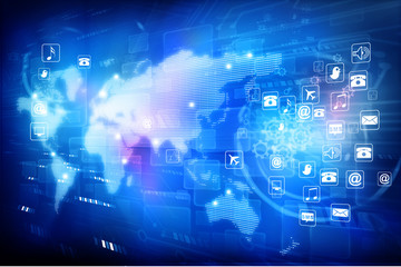 Digital world , global internet technology