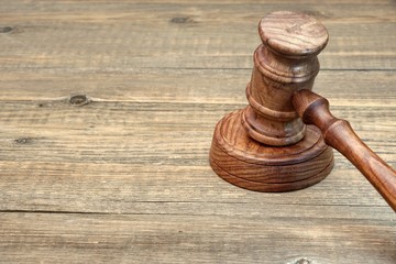 Judges Gavel and Soundboard Close-up