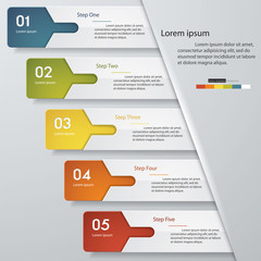 Design clean number banners template. Vector.