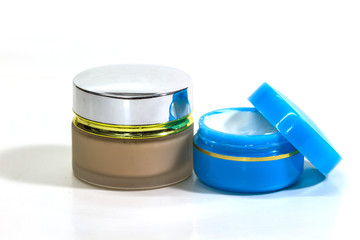 beauty cream box on white