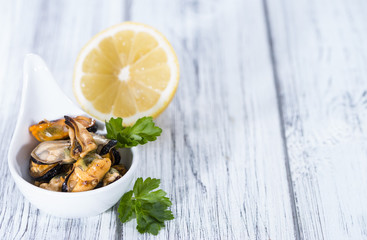 Tasty Mussels (close-up shot)
