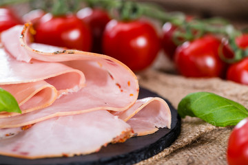 Slices of boiled Ham