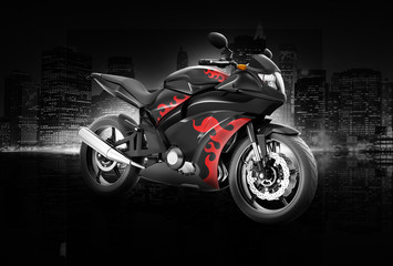 Motorcycle Motorbike Bike Riding Rider Contemporary Concept