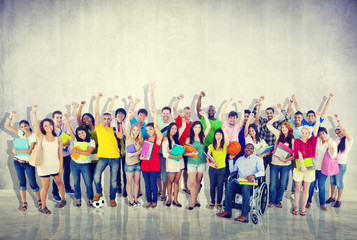 Community Diversity Group Cheerful Happiness Team Concept