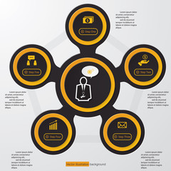 Design clean number banners template. Vector.