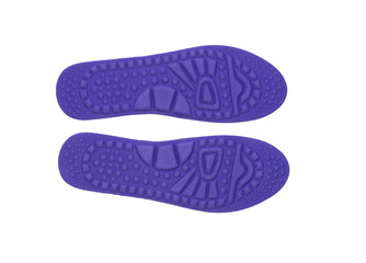 hygienic insoles for the shoes isolated on white