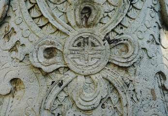 Chinese stone statue detail