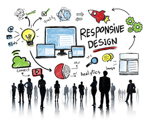 Responsive Design Internet Web Online Business People Concept