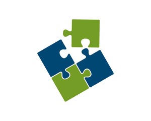 puzzle logo - obrazy, fototapety, plakaty