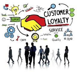 Customer Loyalty Service Support Care Trust Business Concept