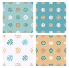 Fototapeta premium snowflakes pattern set