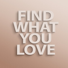 find what you love