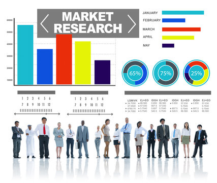 Market Research Business Percentage Research Marketing Concept