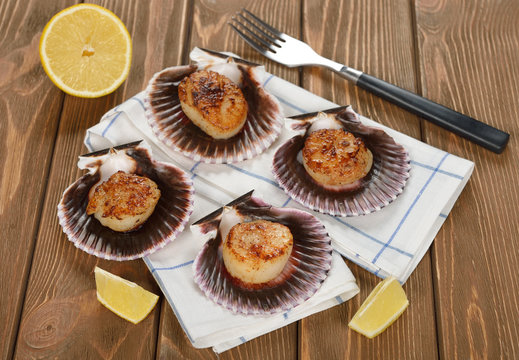 Fried scallops