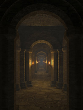 Corridor in the dungeon