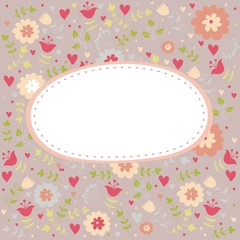 Fototapeta na wymiar pastel floral wedding pattern card