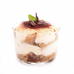 tiramisu isolated on white