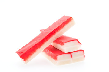 Crab stick isolated on white