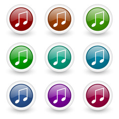 tune colorful web icons vector set