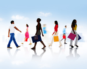 Naklejka premium Shopping Purchase Retail Customer Consumer Sale Concept