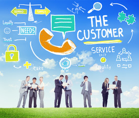 Customer Service Target Market Support Assistance Concept