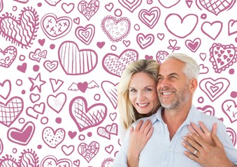 Composite image of valentines couple