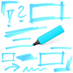Fototapeta premium colored highlighter with markings
