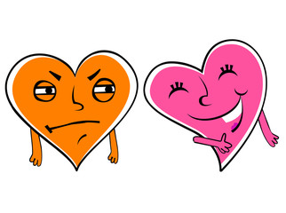 Jealous cartoon heart