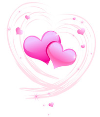 Valentine background wiht hearts